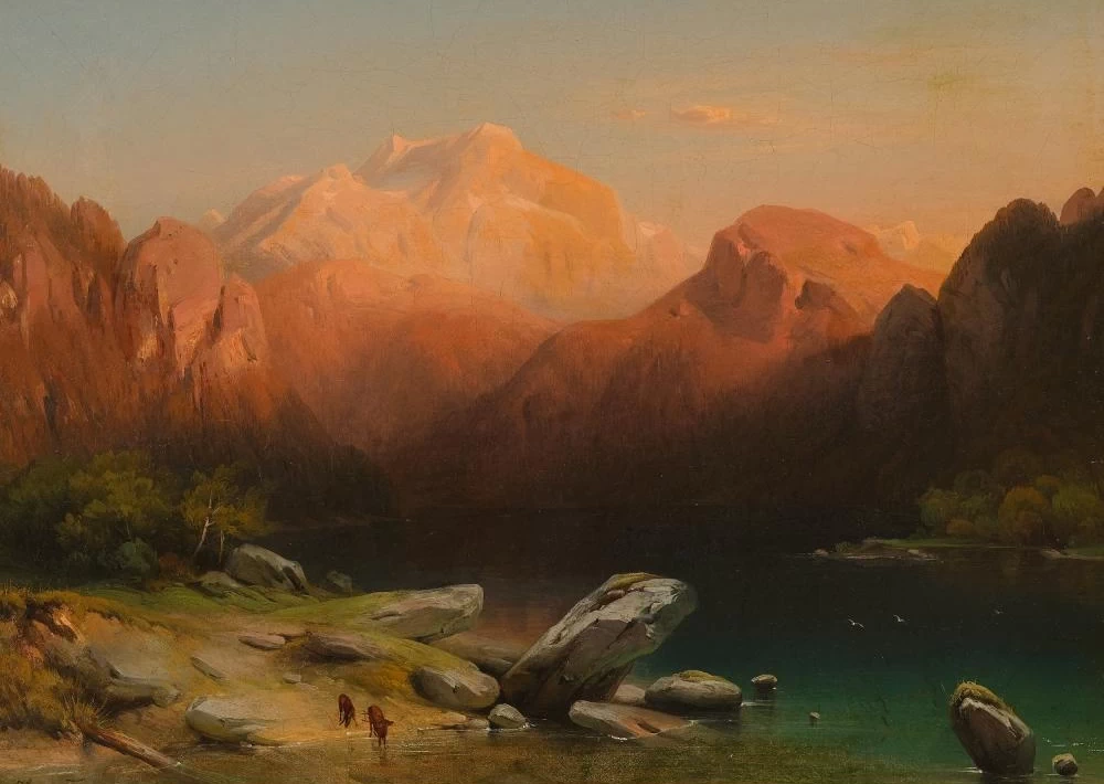 Tramonto sul lago